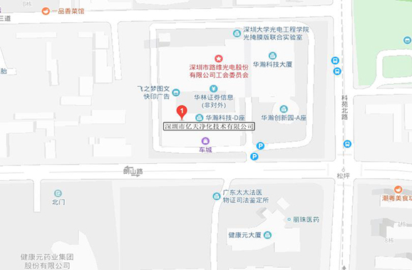 深圳市亿天净化技术有限公司地理位置(地图)